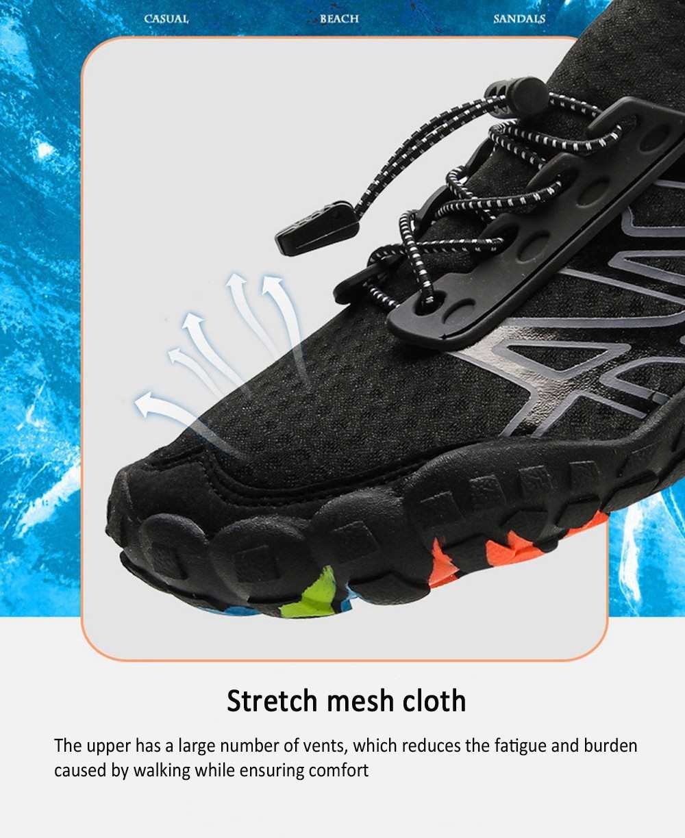 Outdoor Five Fingers Wading Hiking Couple Beach Shoes Quick-drying Snorkeling Swimming Upstream Men Shoes - Army Green EU 47